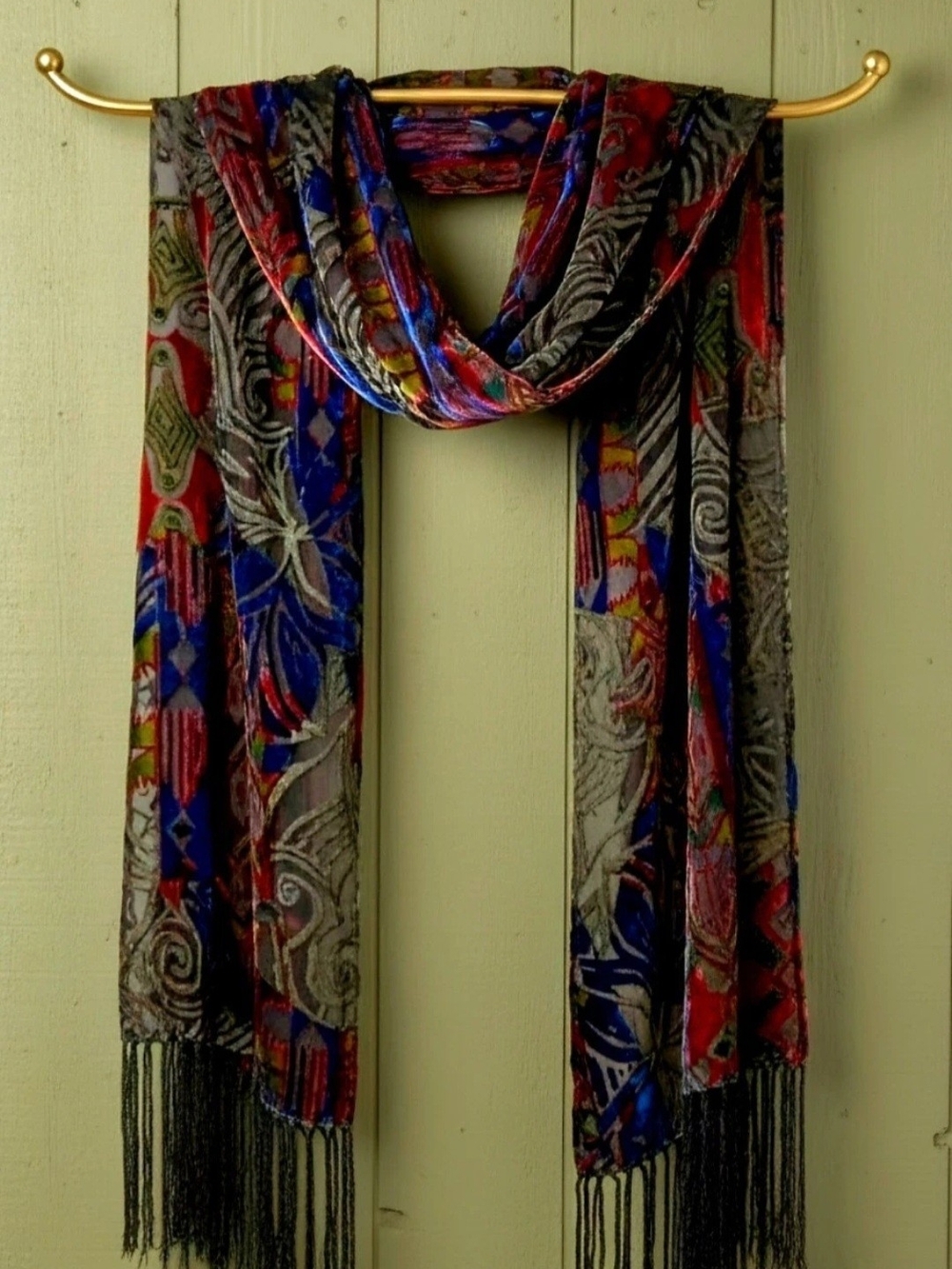 Velvet burnout scarf or wrap, a signature Chico's accessory collections.